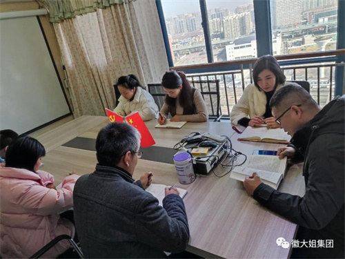 徽大姐家政服务集团党支部第一季度党课教育，学习《习近平谈治国理政》第三卷有关内容