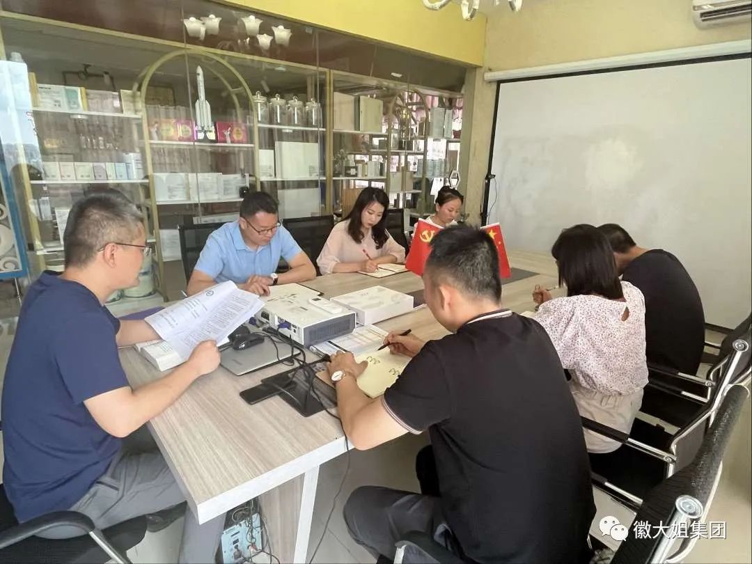 徽大姐家政服务集团召开6月份支部党员大会，学习《习近平谈治国理政》第三卷第九个专题